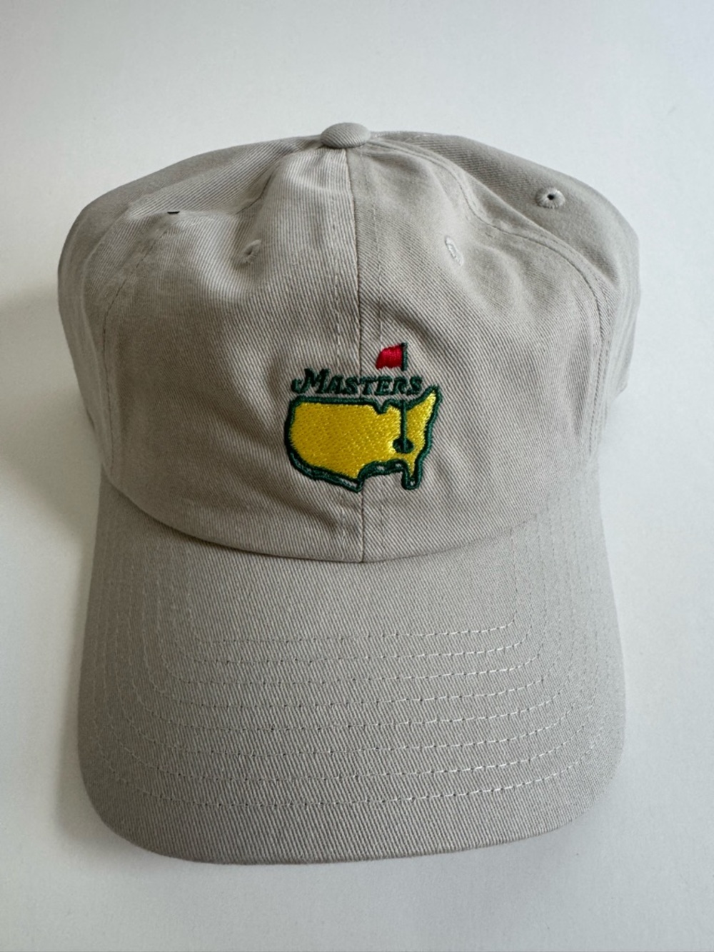 Masters 2026 Classic Khaki Embroidered Golf Logo Cap-cotton